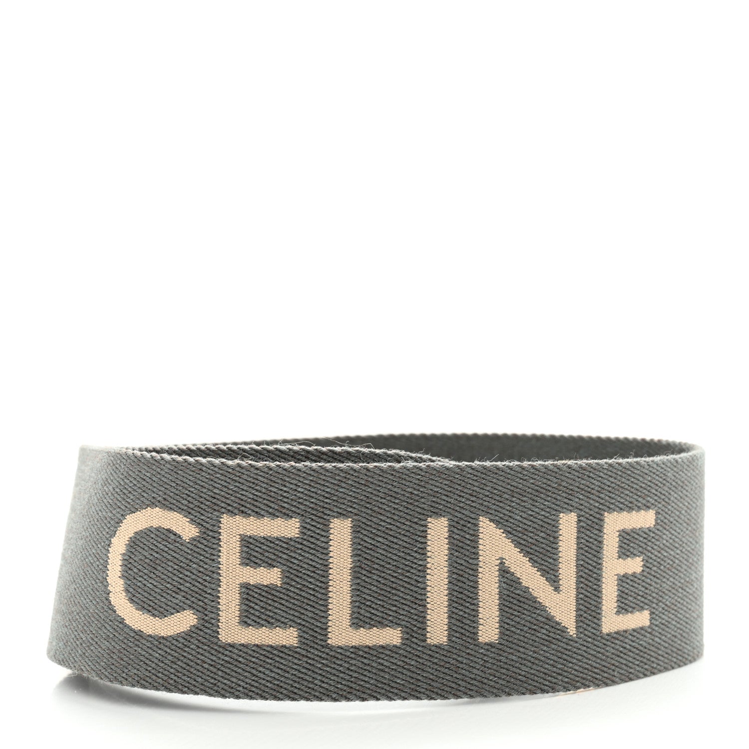 Celine Jacquard Wool Logo Short Strap Grey White 2 of 6