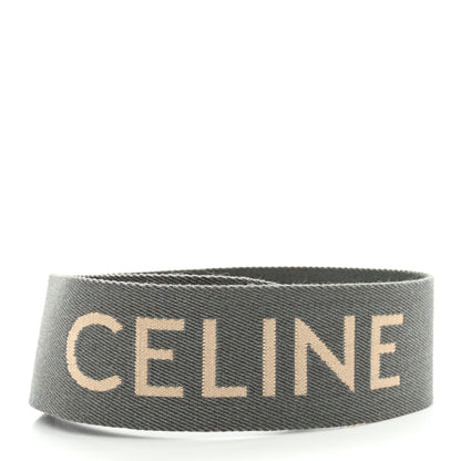 Celine Jacquard Wool Logo Short Strap Grey White 2 of 6