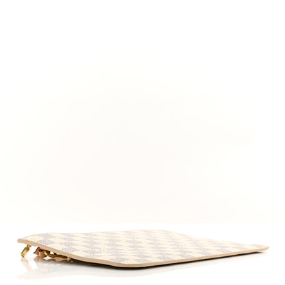 Louis Vuitton Damier Azur Neverfull MM GM Pochette Rose Ballerine 4 of 6