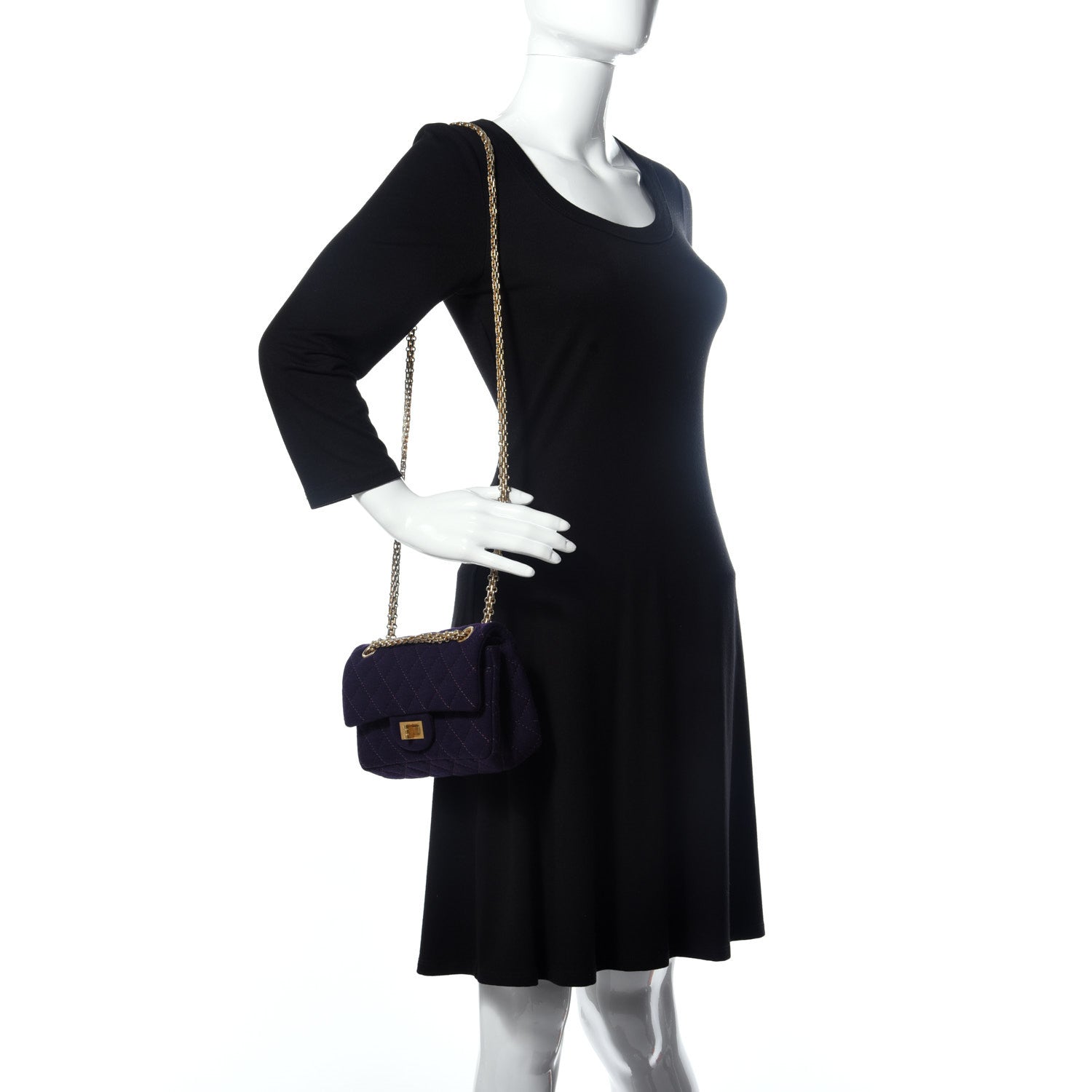 Chanel Jersey Quilted 2.55 Reissue 224 Flap Purple 2 of 11