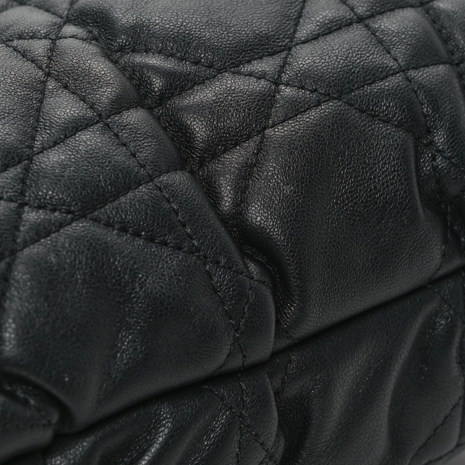 Christian Dior Lambskin Supple Macrocannage Medium Ammi Bag Black 12 of 13