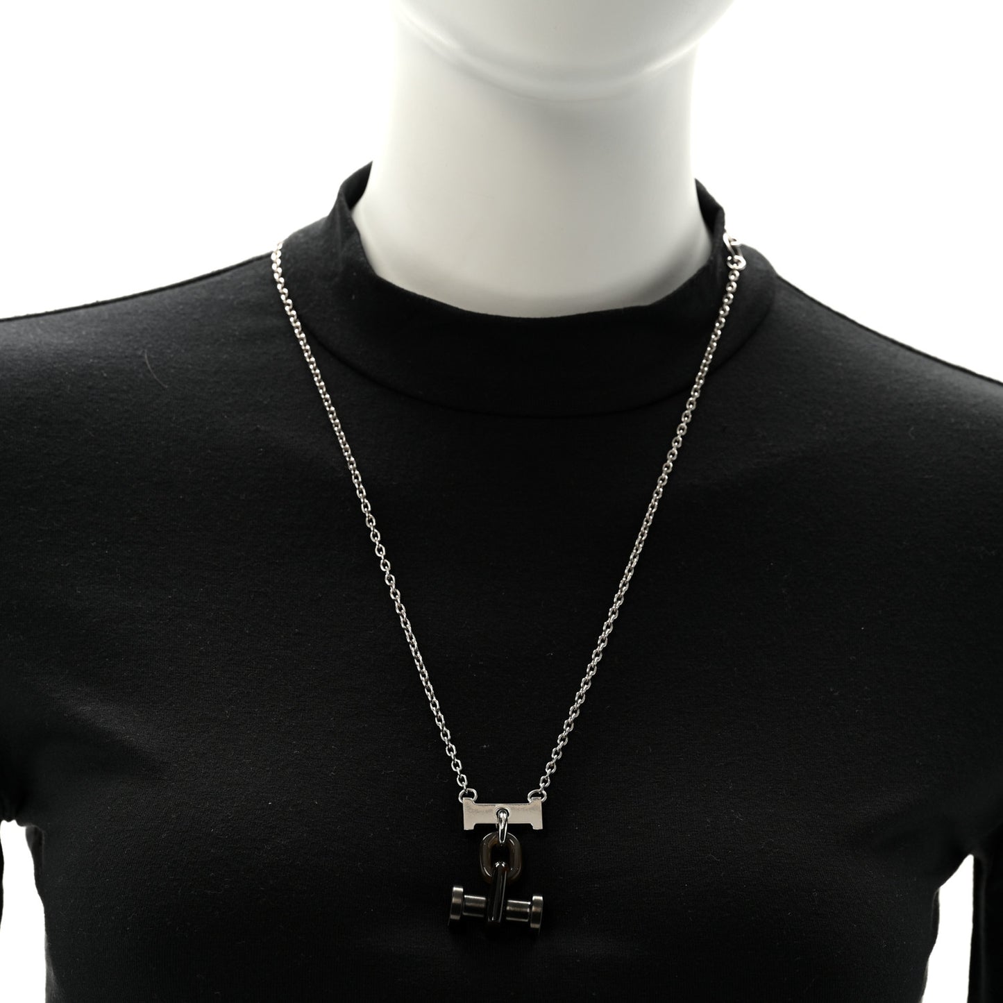 Palladium Buffalo Horn Mobile Necklace