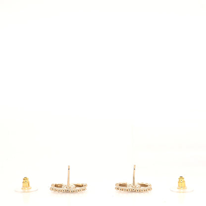 Chanel Strass Crystal Dazzling Wheat CC Earrings Gold 3 of 4