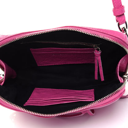 Balenciaga Agneau Arena Classic Silver Hardware XS Reporter Crossbody Rose Flamingo 4 of 5