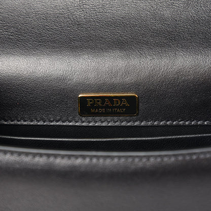 Prada Vitello Antic Soft Pattina Shoulder Bag Black 6 of 6