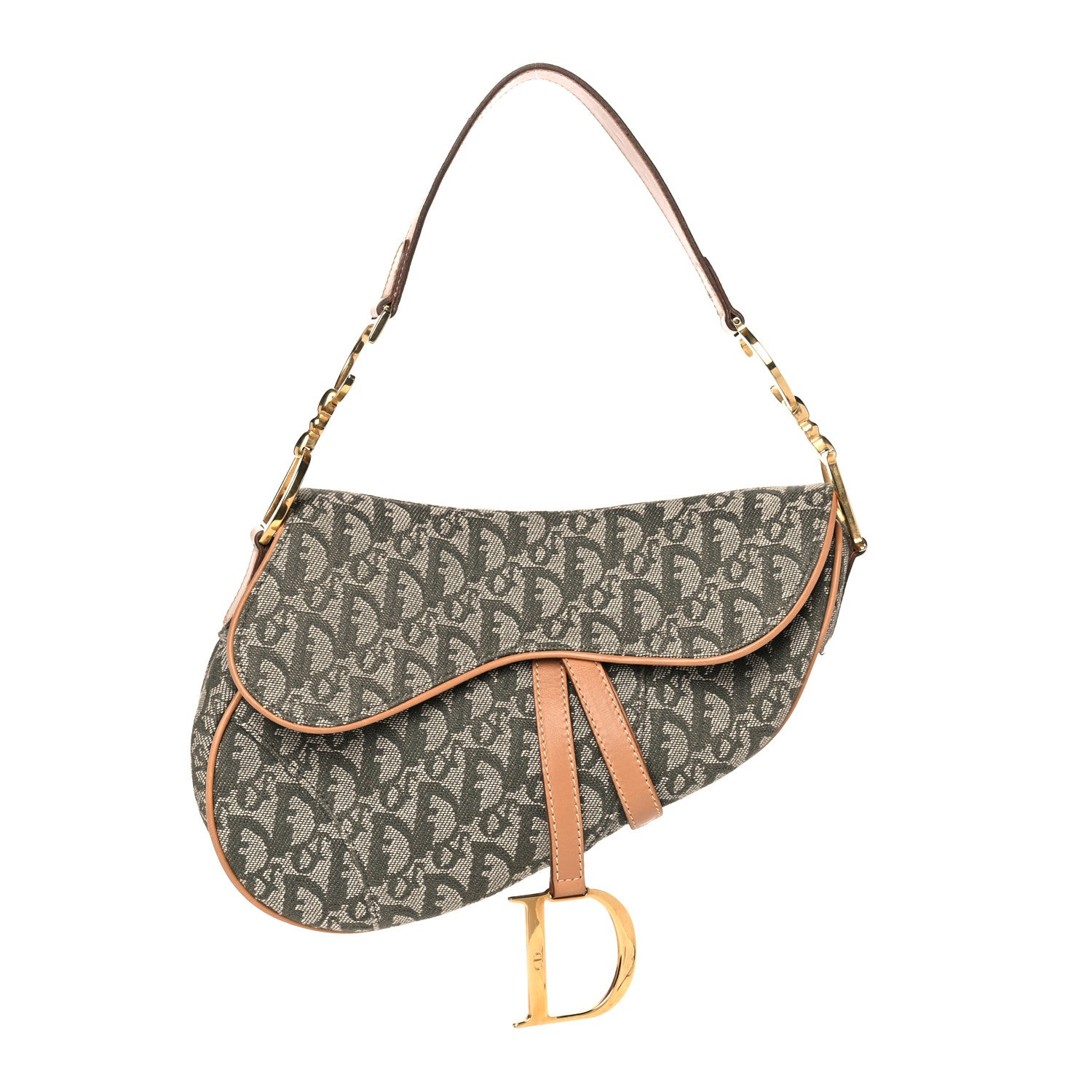 Christian Dior Monogram Saddle Bag Green 1 of 11