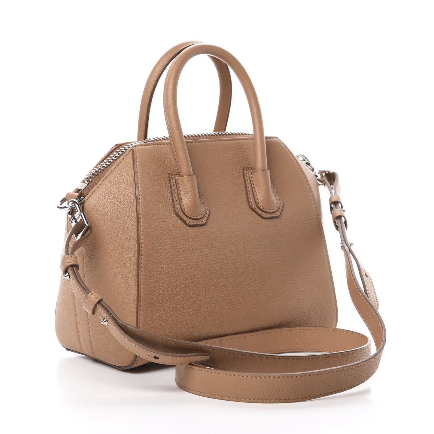 Sugar Goatskin Mini Antigona Medium Beige