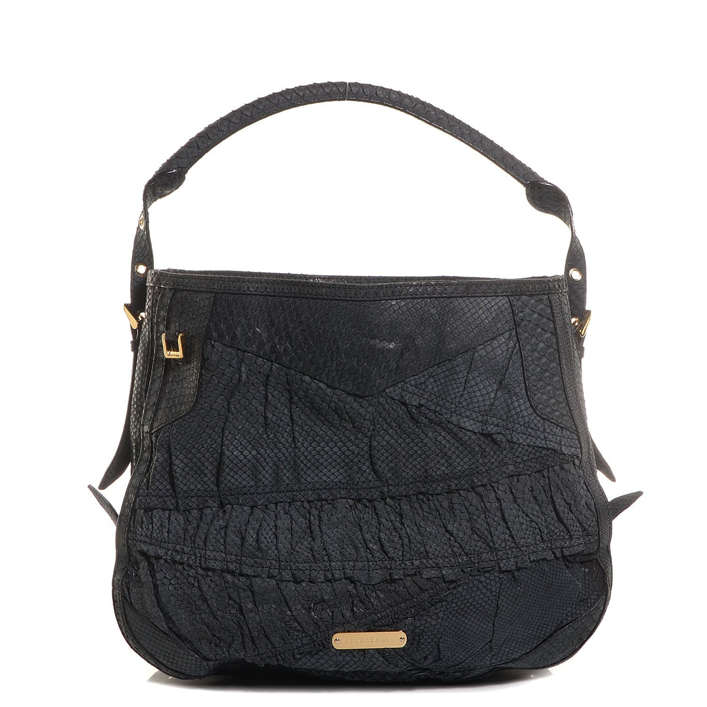 Prorsum Python Ruched Large Vallance Hobo Blue