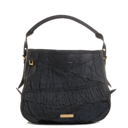 Burberry Prorsum Python Ruched Large Vallance Hobo Blue 1 of 11