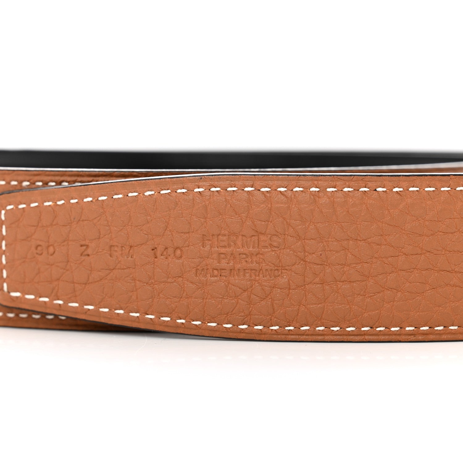 Hermes Box Togo 32mm H Belt 90 36 Black Gold 5 of 6