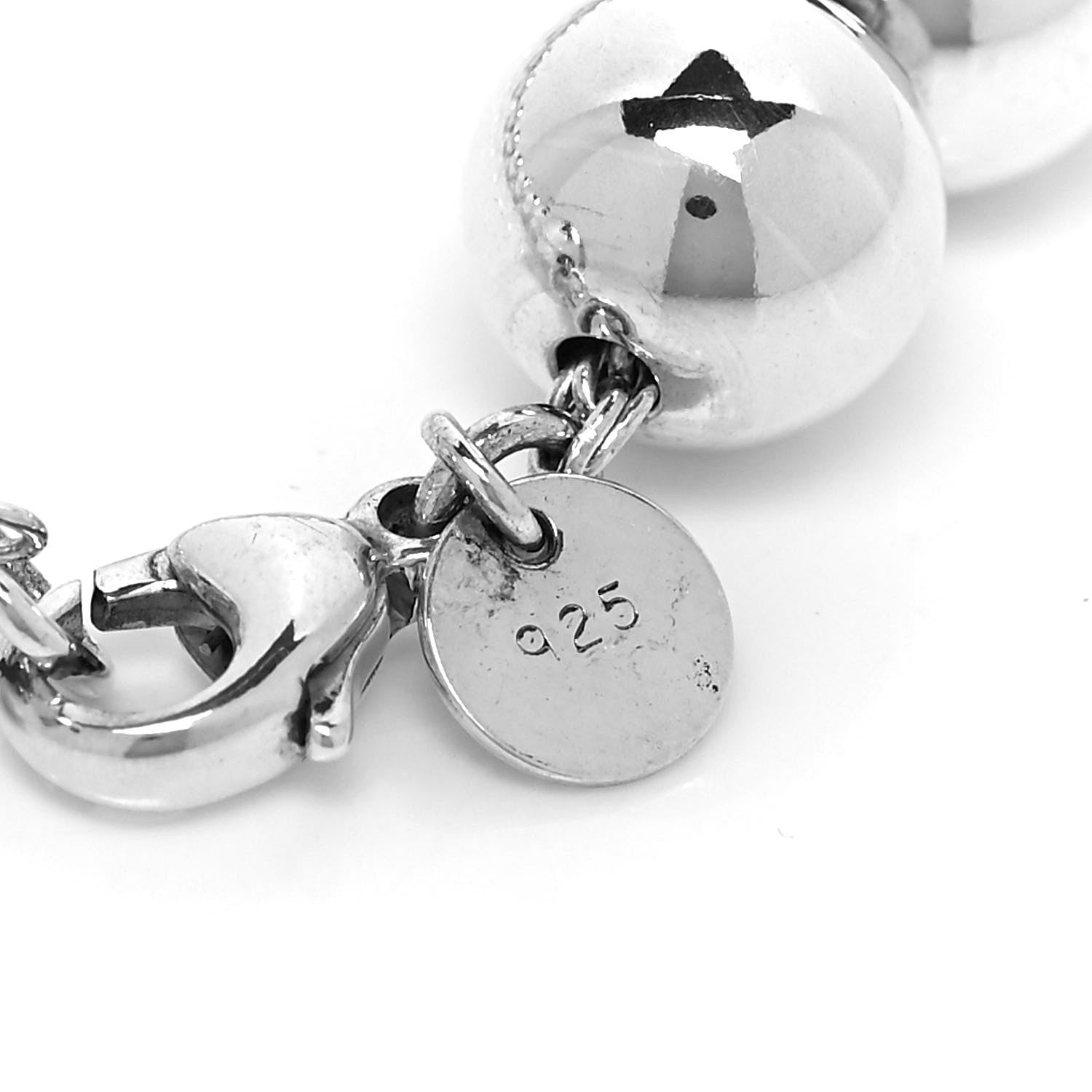 Tiffany Sterling Silver 8mm HardWear Ball Bracelet 10 of 10