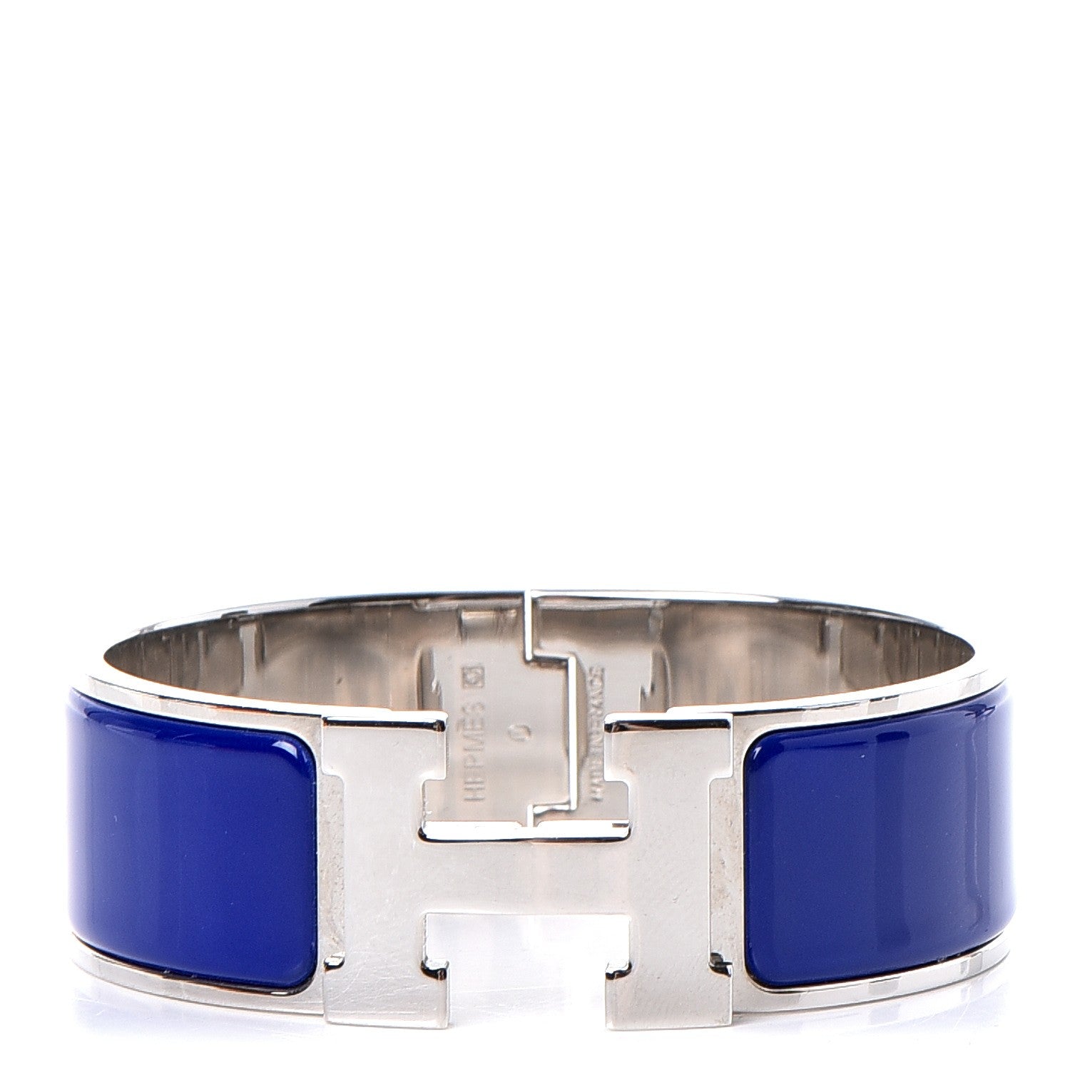 Hermes Enamel Wide Clic Clac H Bracelet PM Bleu Electrique 1 of 5