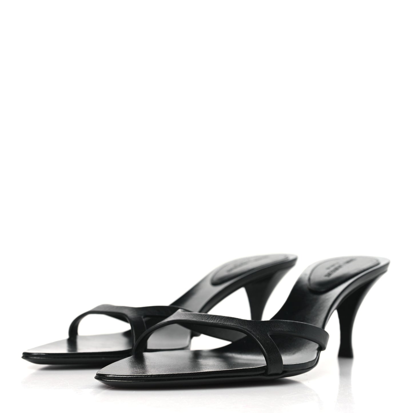 Calfskin Carla 60 Mule Sandals 37 Black