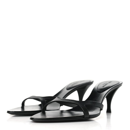 Saint Laurent Calfskin Carla 60 Mule Sandals 37 Black 3 of 8