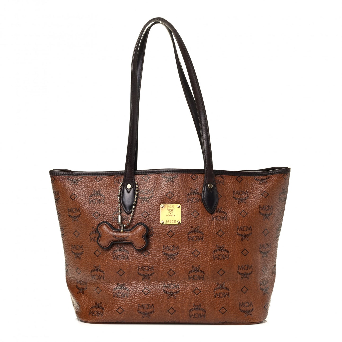 Visetos Dog Bone Shopper Tote Brown