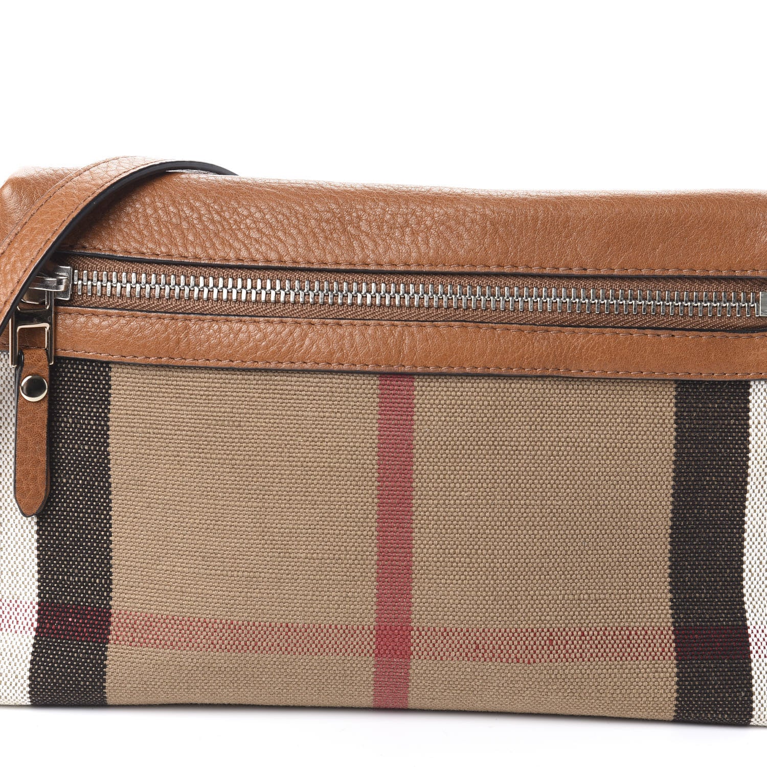 Burberry Mega Check Small Farley Crossbody Clutch Bag Saddle Brown 7 of 9