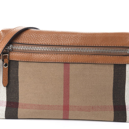 Burberry Mega Check Small Farley Crossbody Clutch Bag Saddle Brown 7 of 9