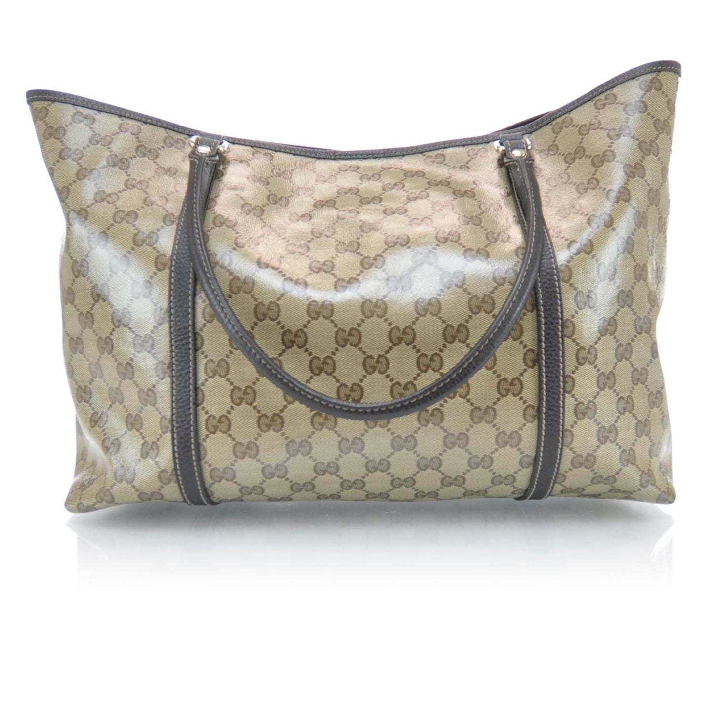 Crystal Monogram Large Joy Tote Beige Ebony Testa di Moro