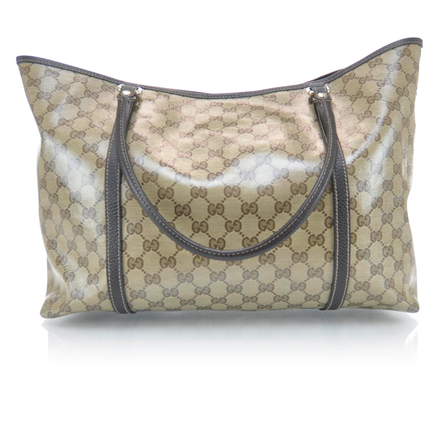Gucci Crystal Monogram Large Joy Tote Beige Ebony Testa di Moro 4 of 12