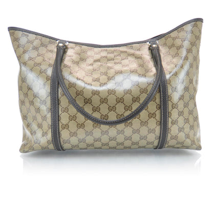 Gucci Crystal Monogram Large Joy Tote Beige Ebony Testa di Moro 4 of 12