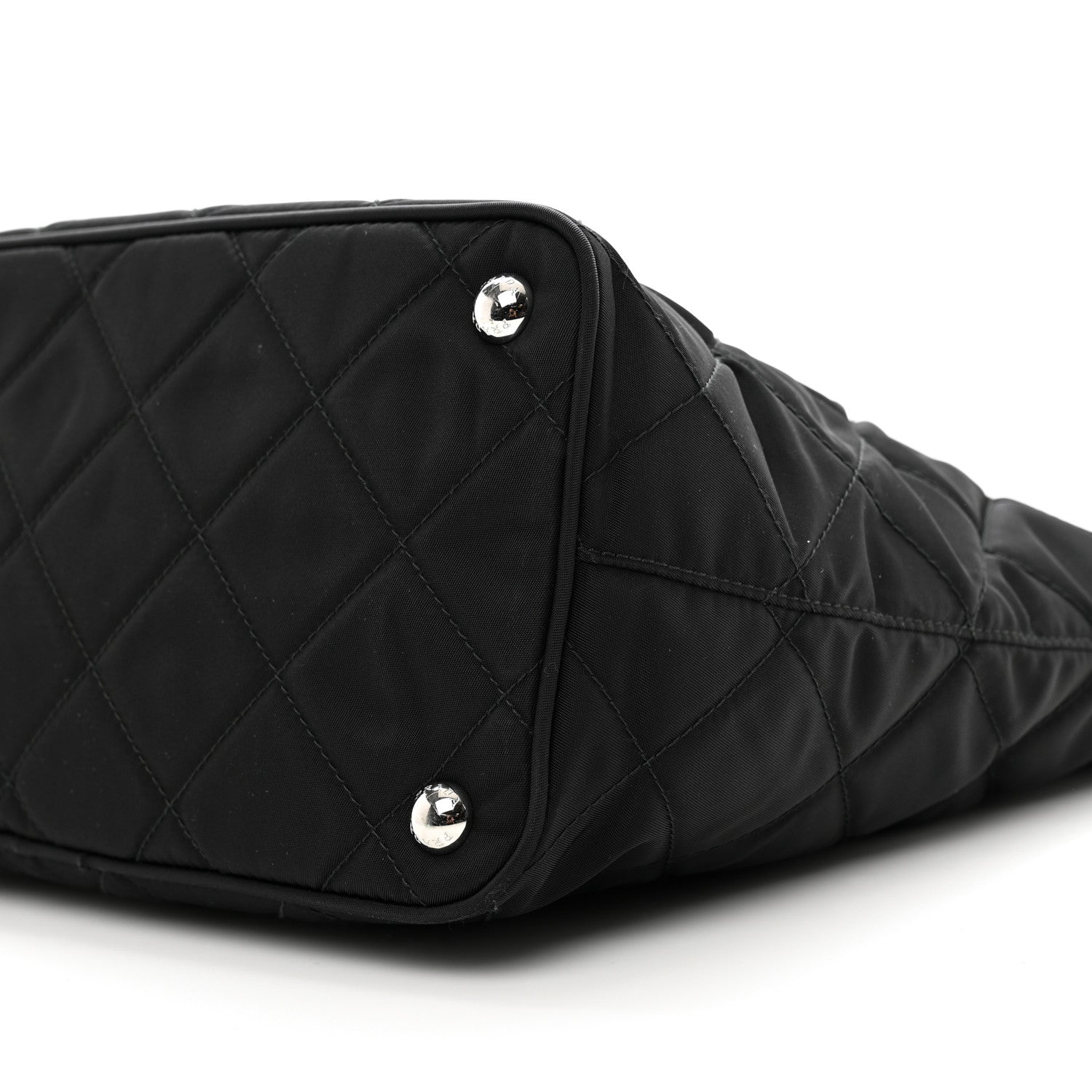 Prada Nylon Tessuto Impuntu Quilted Tote Black 9 of 9