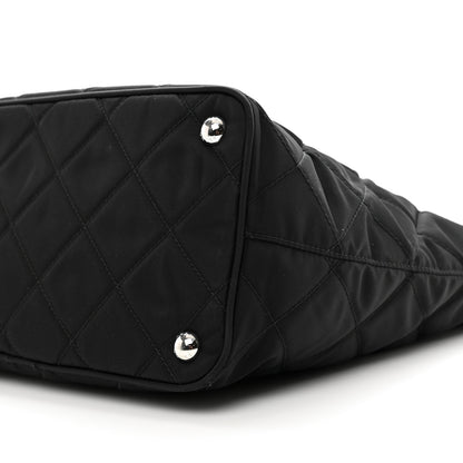 Prada Nylon Tessuto Impuntu Quilted Tote Black 9 of 9