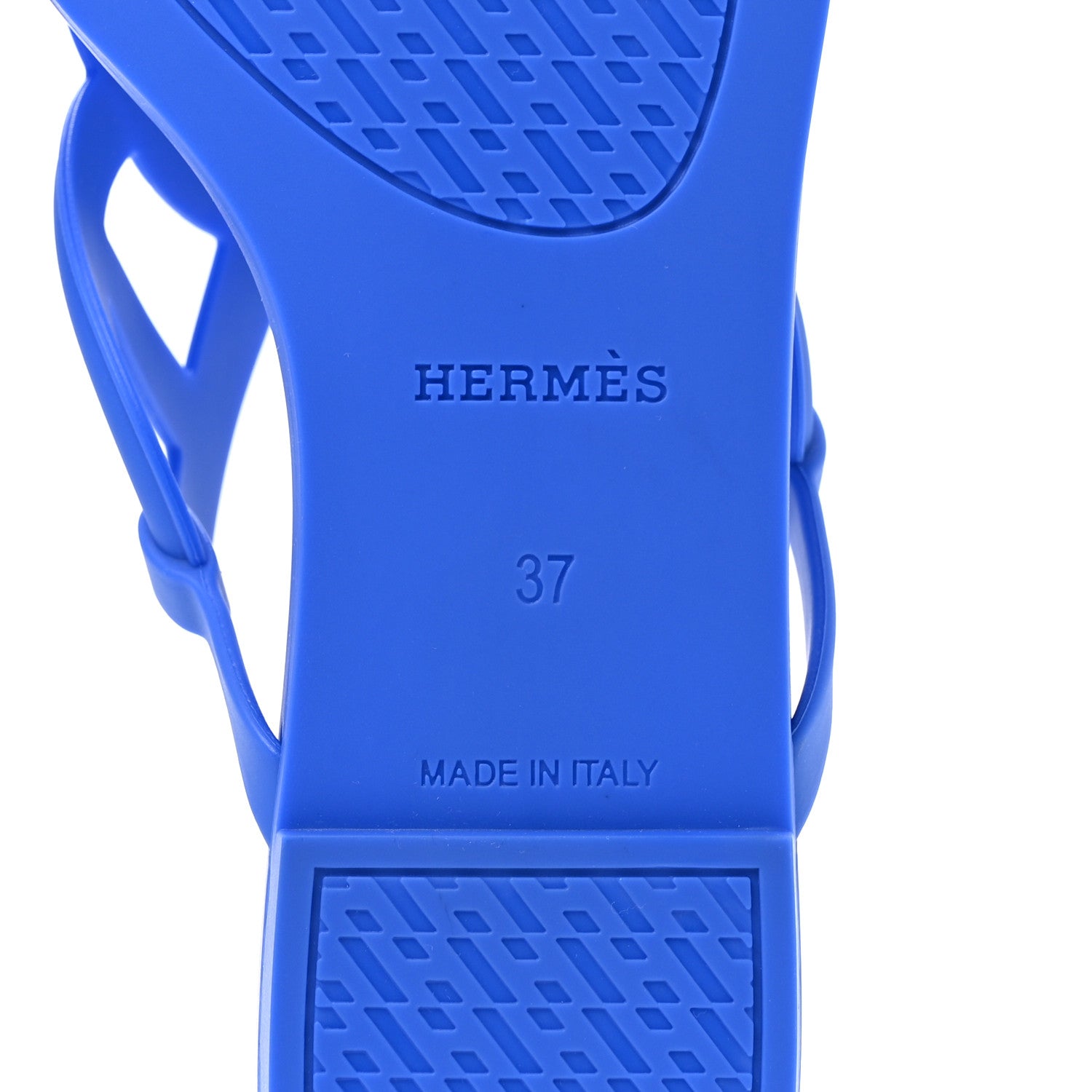 Hermes Rubber Womens Egerie Sandals 37 Bleu Outremer 8 of 10