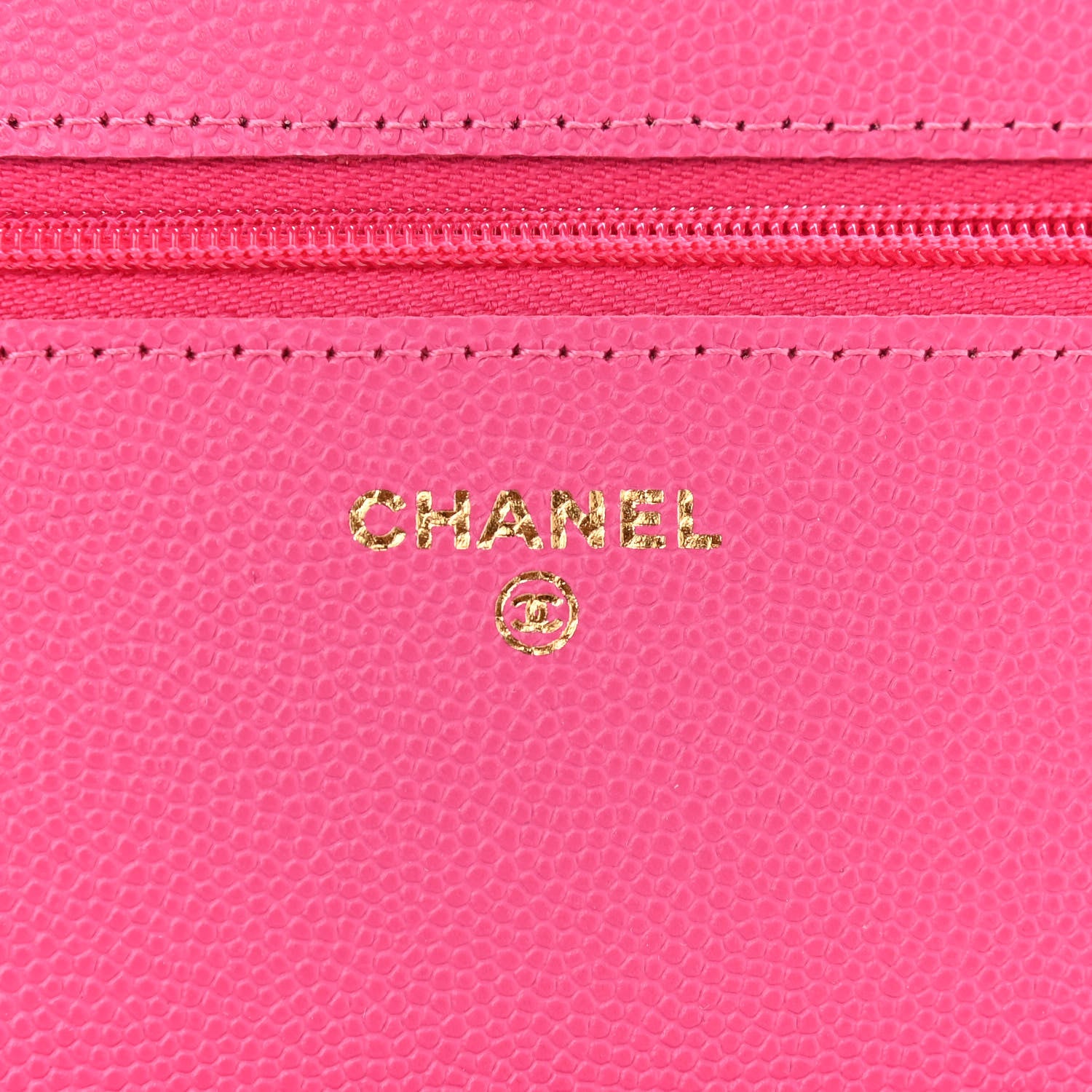 Chanel Caviar Quilted Wallet on Chain WOC Dark Pink 5 of 11