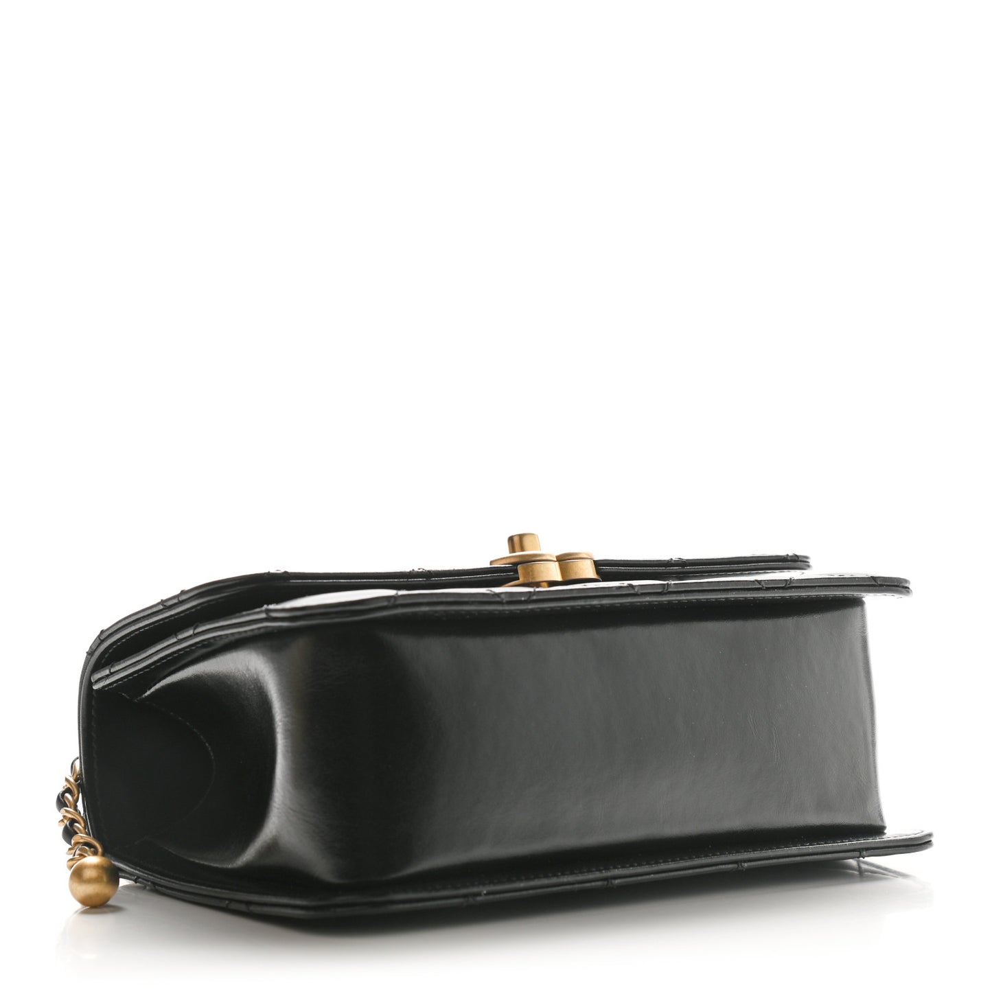 Calfskin Quilted Mini Perfect Fit Flap Black