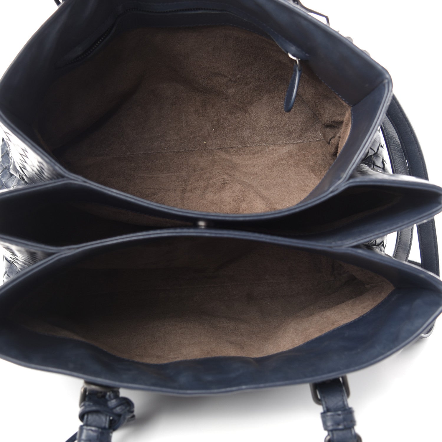 Bottega Veneta Nappa Intrecciato Small Roma Tote Dark Blue 5 of 9