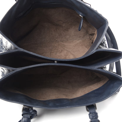 Bottega Veneta Nappa Intrecciato Small Roma Tote Dark Blue 5 of 9