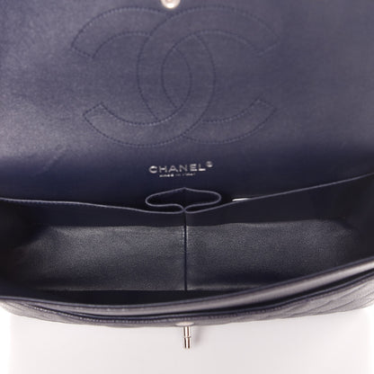 Chanel Caviar Quilted Jumbo Double Flap Dark Purple 6 of 8