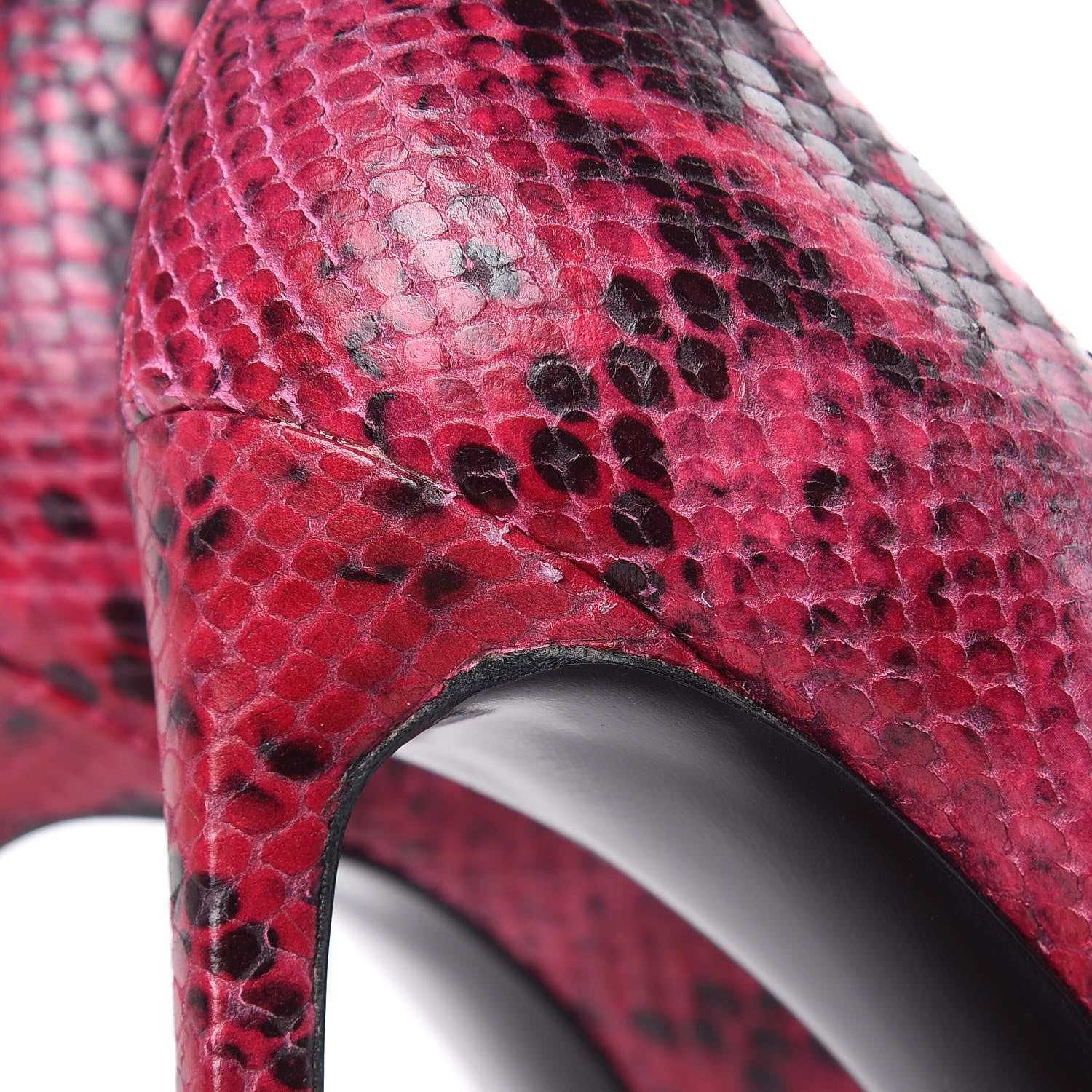 Saint Laurent Python Calfskin Embossed Classic Paris 105 Pumps 39 Fuchsia 9 of 10