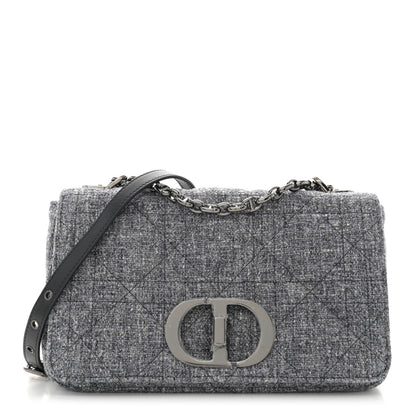 Christian Dior Tweed Macrocannage Medium Caro Bag Black 1 of 10
