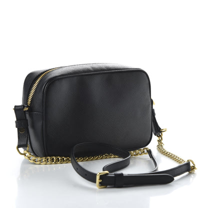 Prada Saffiano Lux Small Camera Crossbody Bag Black 3 of 9