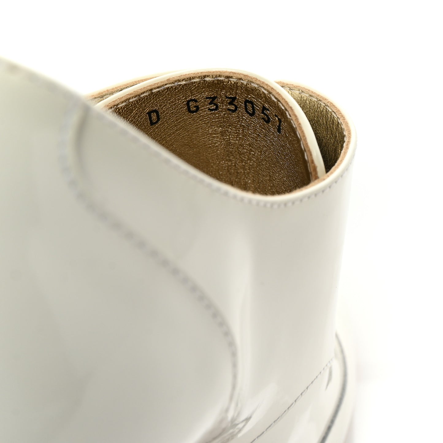 Patent CC Lace Up Ankle Boots 36 White