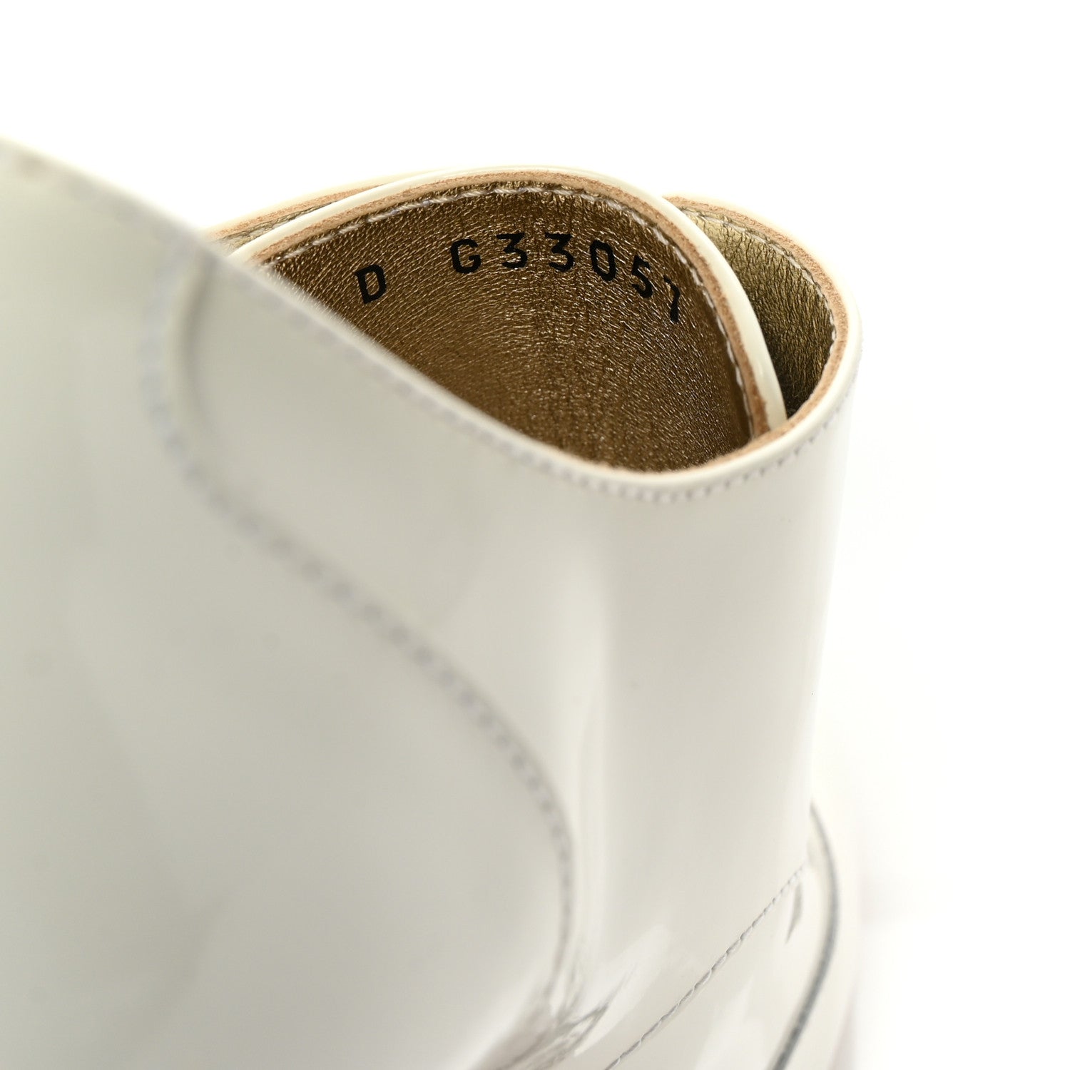 Chanel Patent CC Lace Up Ankle Boots 36 White 9 of 9