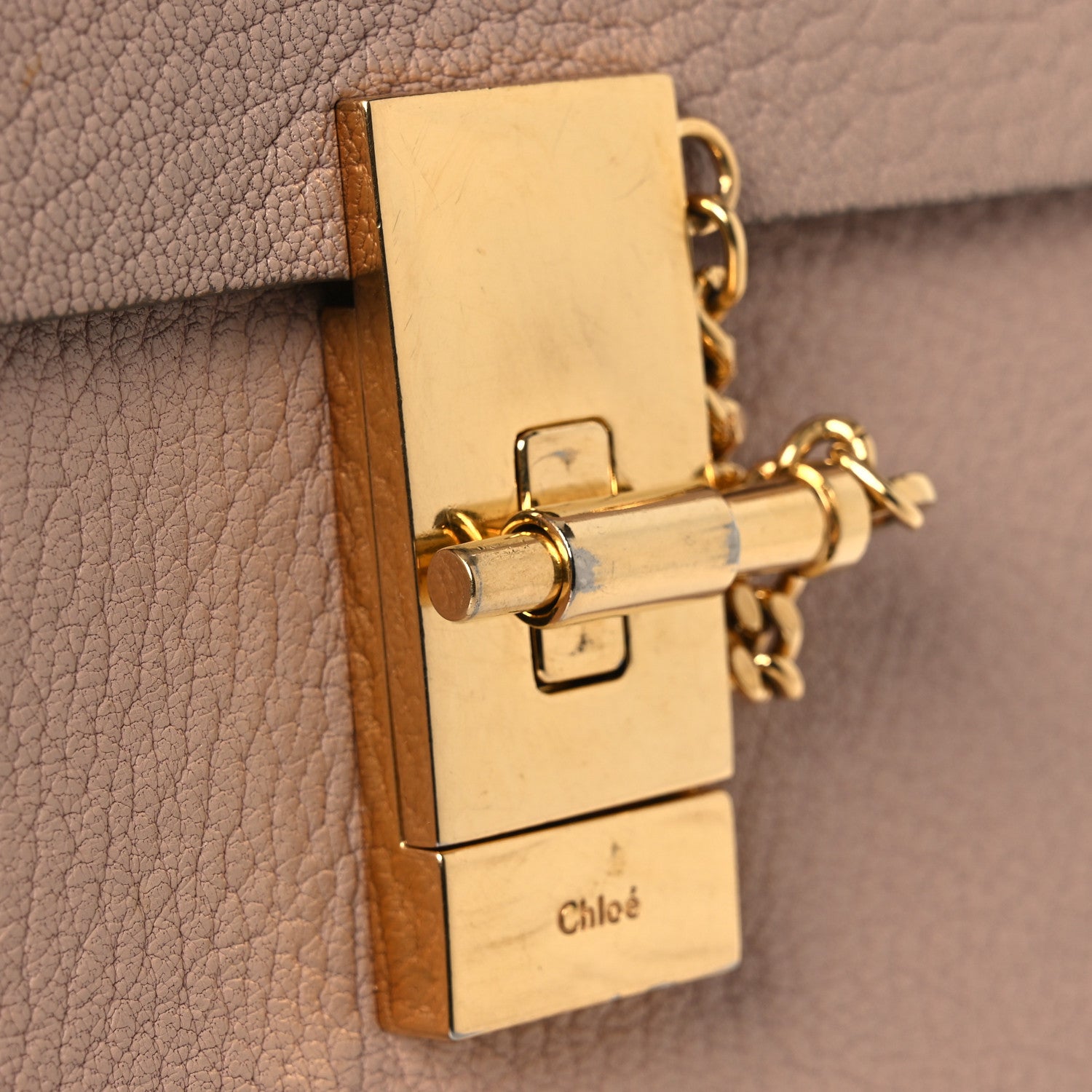 Chloe Grained Lambskin Drew Shoulder Bag Cement Pink 11 of 15