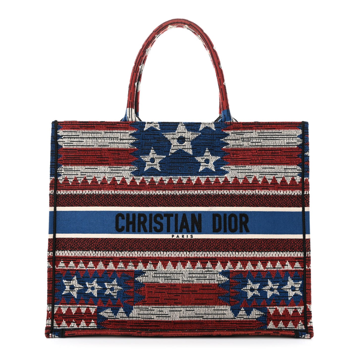 Canvas Embroidered Large Exclusive US Book Tote Multicolor