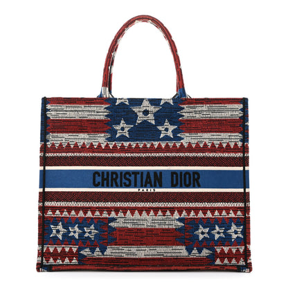 Christian Dior Canvas Embroidered Large Exclusive US Book Tote Multicolor 1 of 12