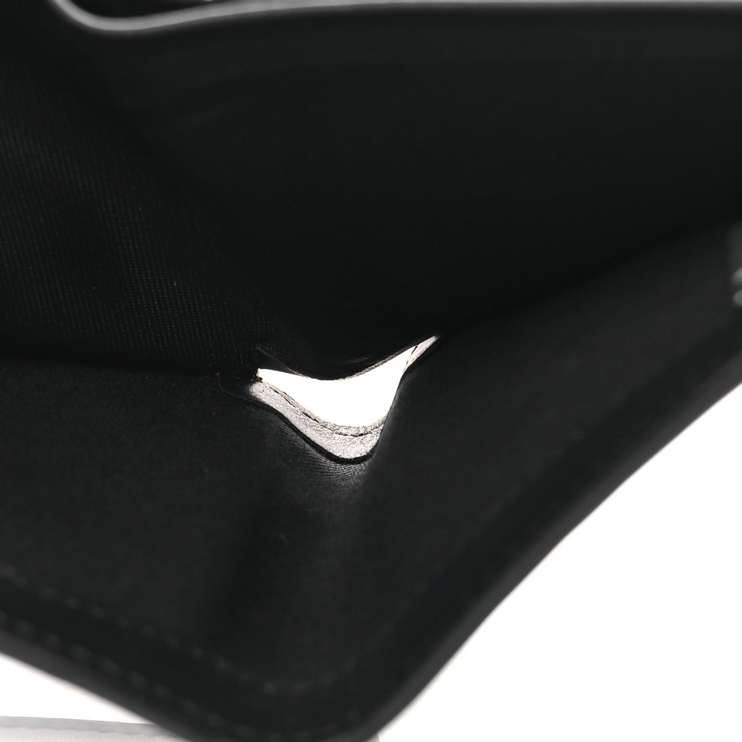 Calfskin Metal Monster Eyes Bi-fold Wallet Black