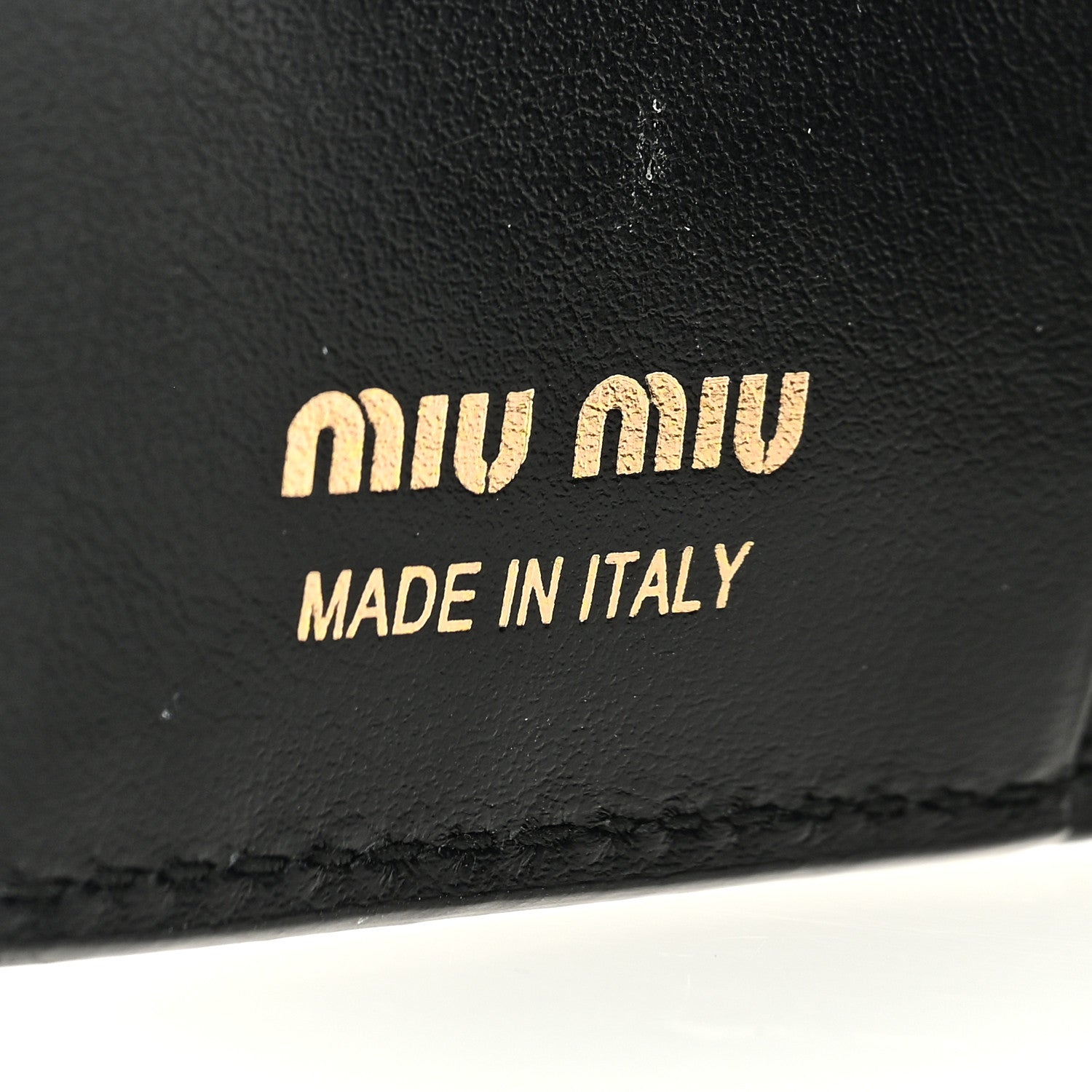 Miu Miu Vernice Lizard Embossed Wallet Black 6 of 6