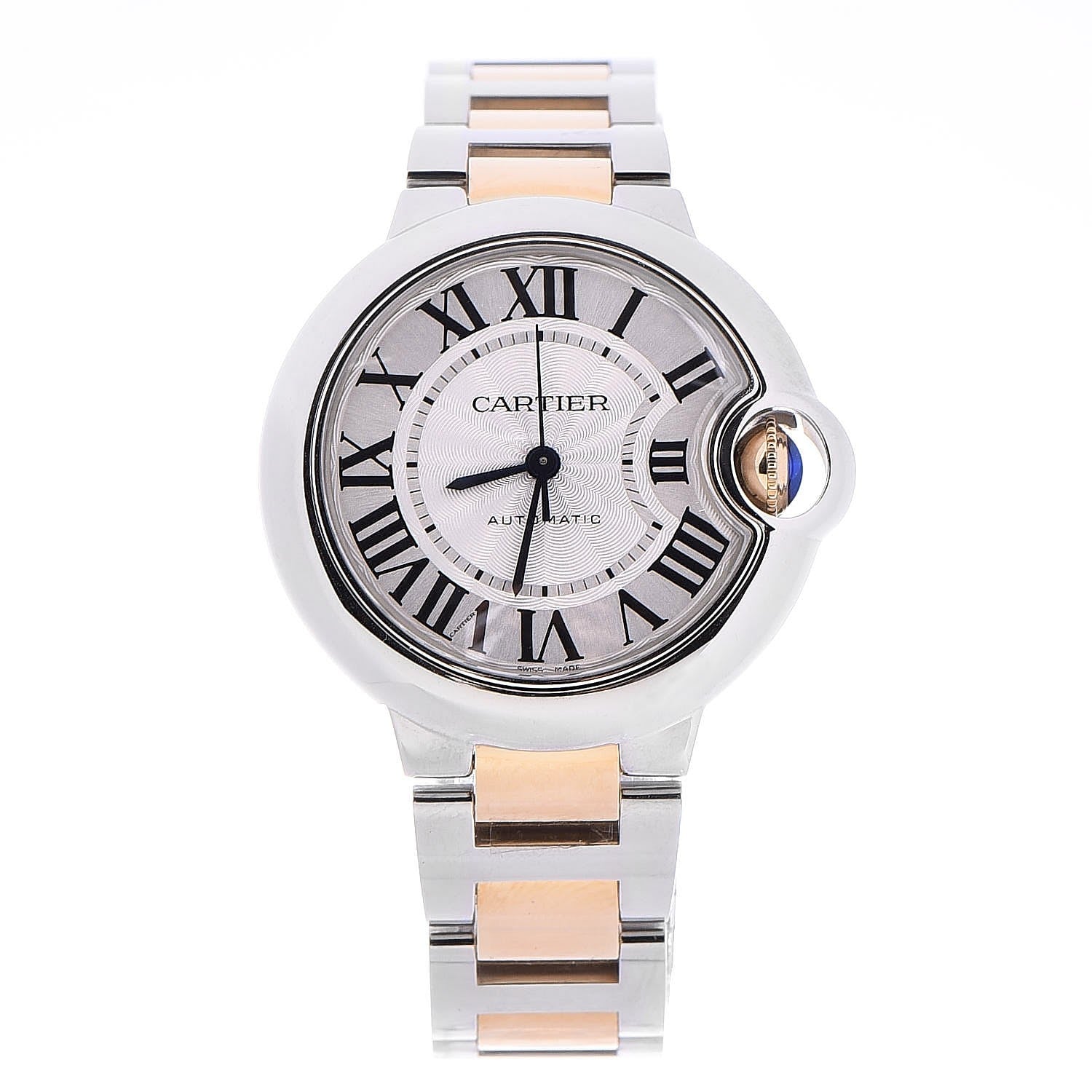 Cartier Stainless Steel 18K Yellow Gold 33mm Ballon Bleu De Automatic Watch 1 of 11