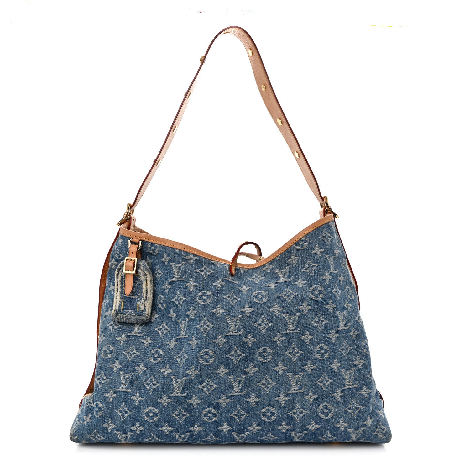 Louis Vuitton Monogram Denim CarryAll MM Blue 1 of 12