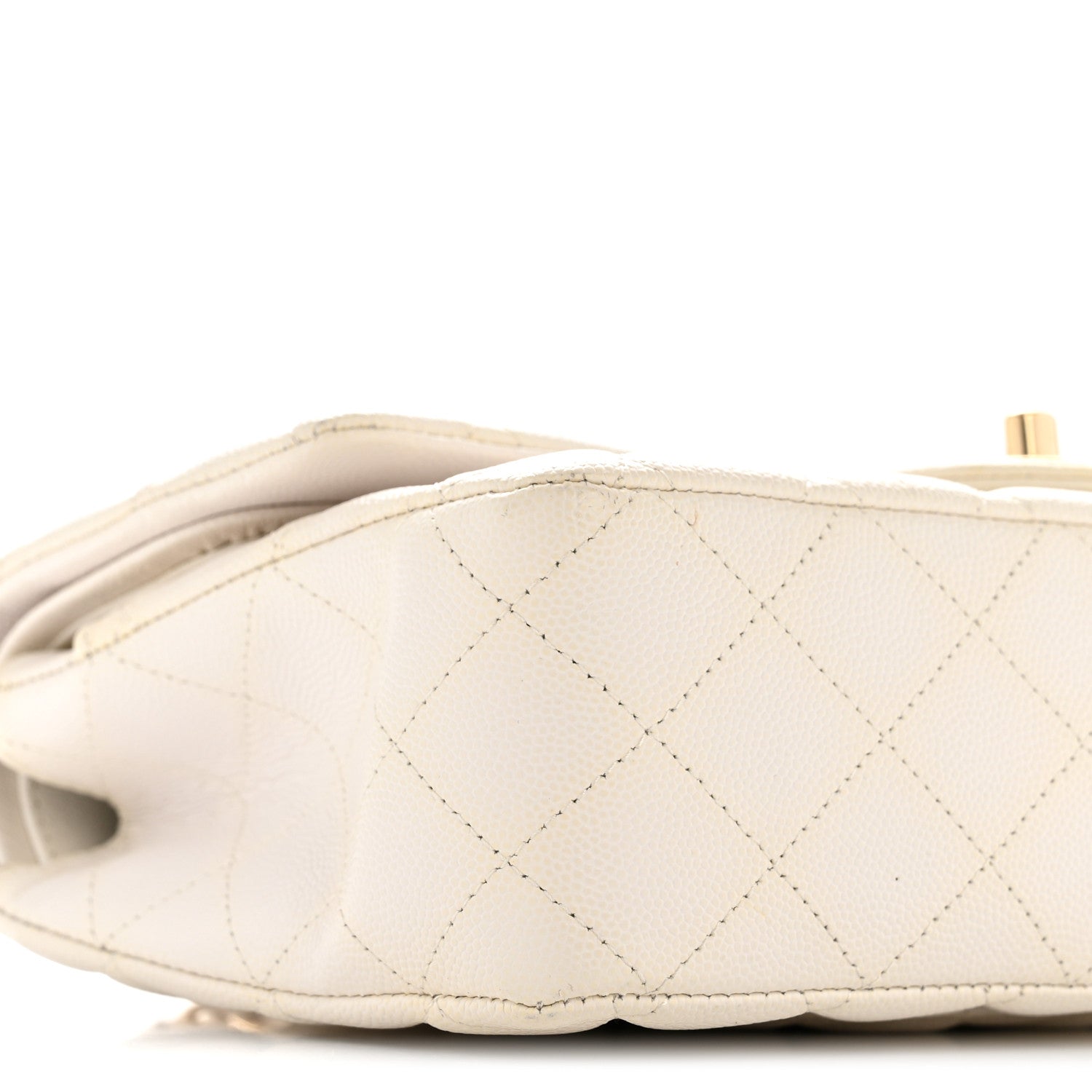 Chanel Caviar Quilted Medium Double Flap White 9 of 15