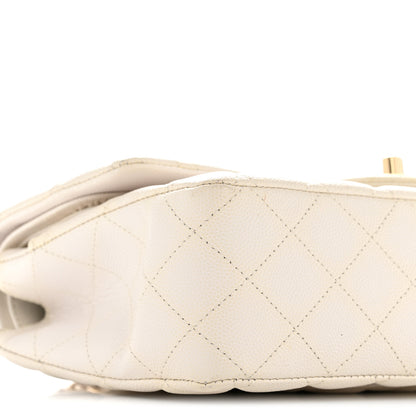 Chanel Caviar Quilted Medium Double Flap White 9 of 15