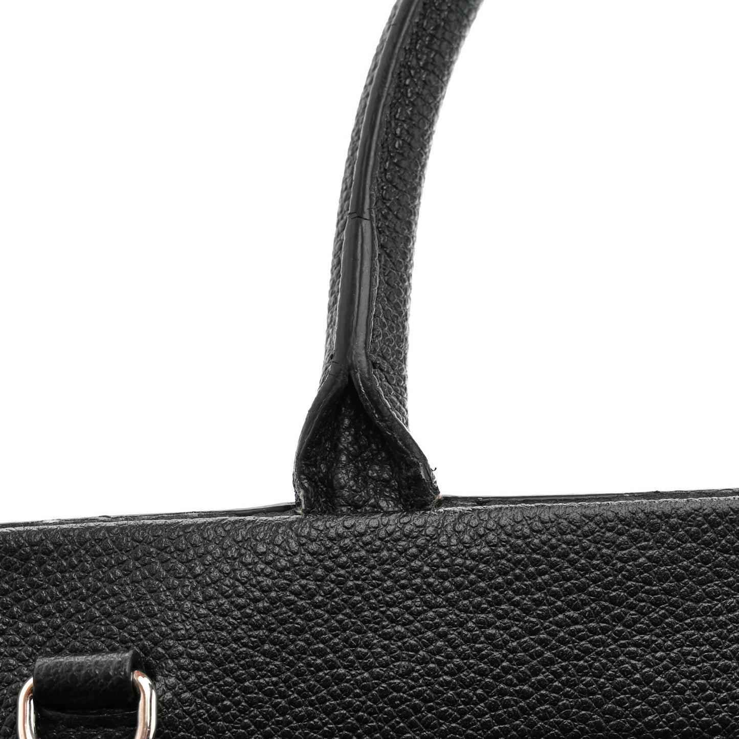 Grained Calfskin Medium Cabas Rive Gauche Black