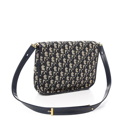 Christian Dior Monogram Flap Navy Blue 3 of 9
