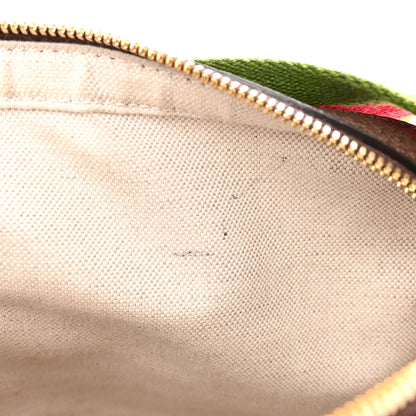 Gucci Monogram Jumbo GG Textured Dollar Calfskin Web Messenger Shoulder Bag Camel Ebony New Acero 10 of 10