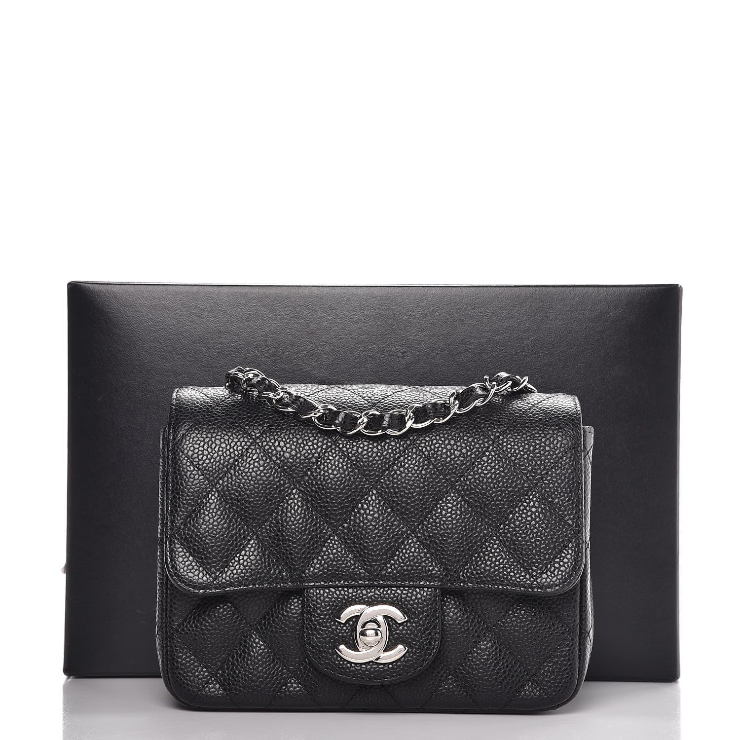 Chanel Caviar Quilted Mini Square Flap Black 8 of 8